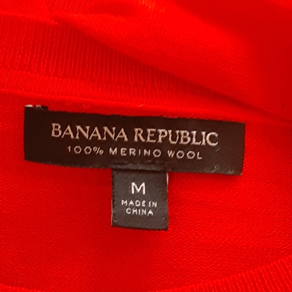 Banana Republic Merino Double Cuff Crew Neck Pullover Size Medium - Picture 5 of 10